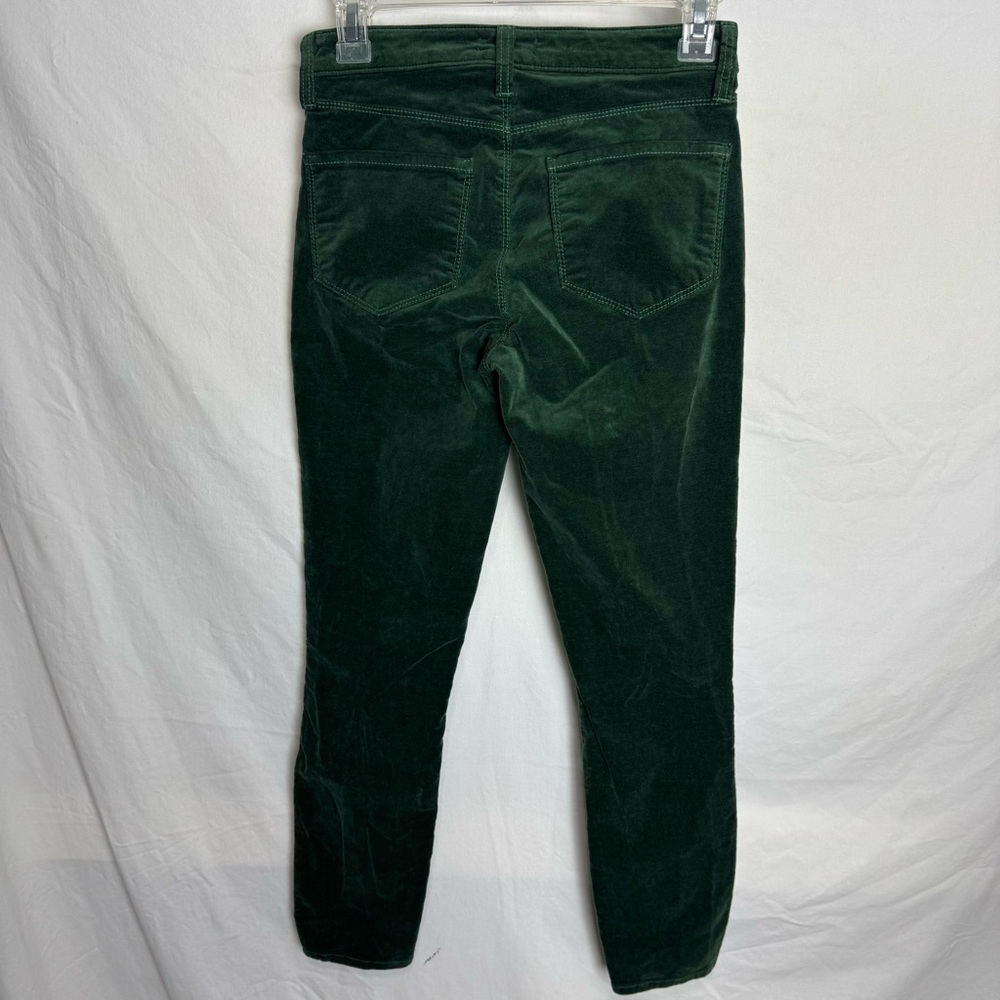 L'AGENCE Margot Green Velvet Skinny Cropped Pants - Picture 7 of 11
